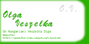 olga veszelka business card